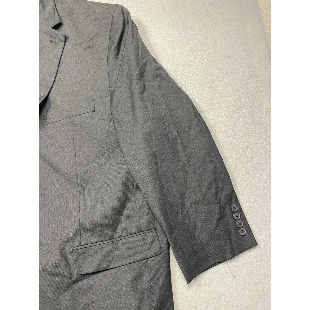 Michael Strahan Blazer Wool Blend Charcoal Black 50R Mens